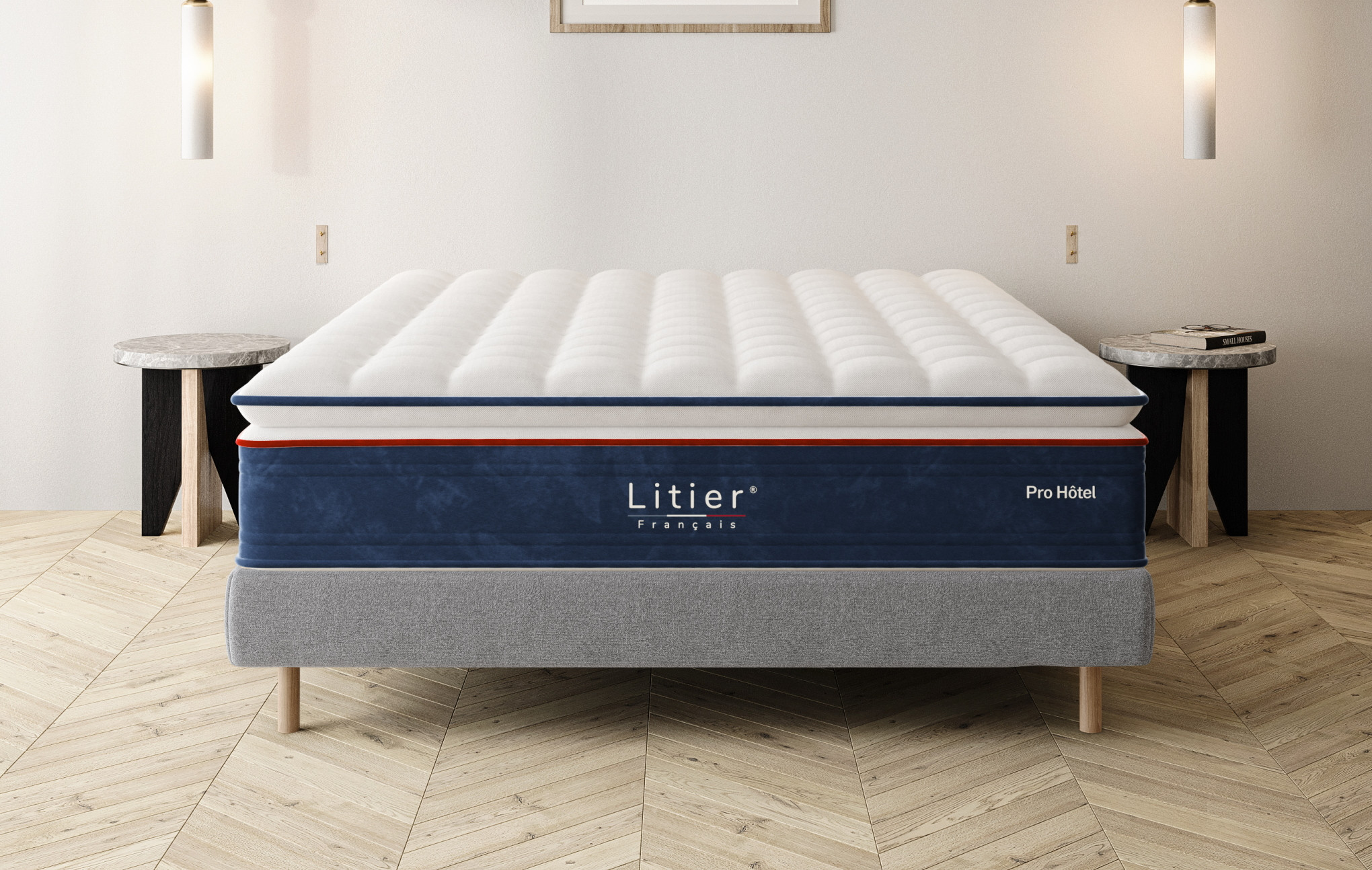 Ensemble sommier + matelas Pro Hôtel