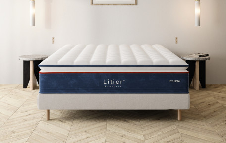 Ensemble sommier + matelas Pro Hôtel - Naturel