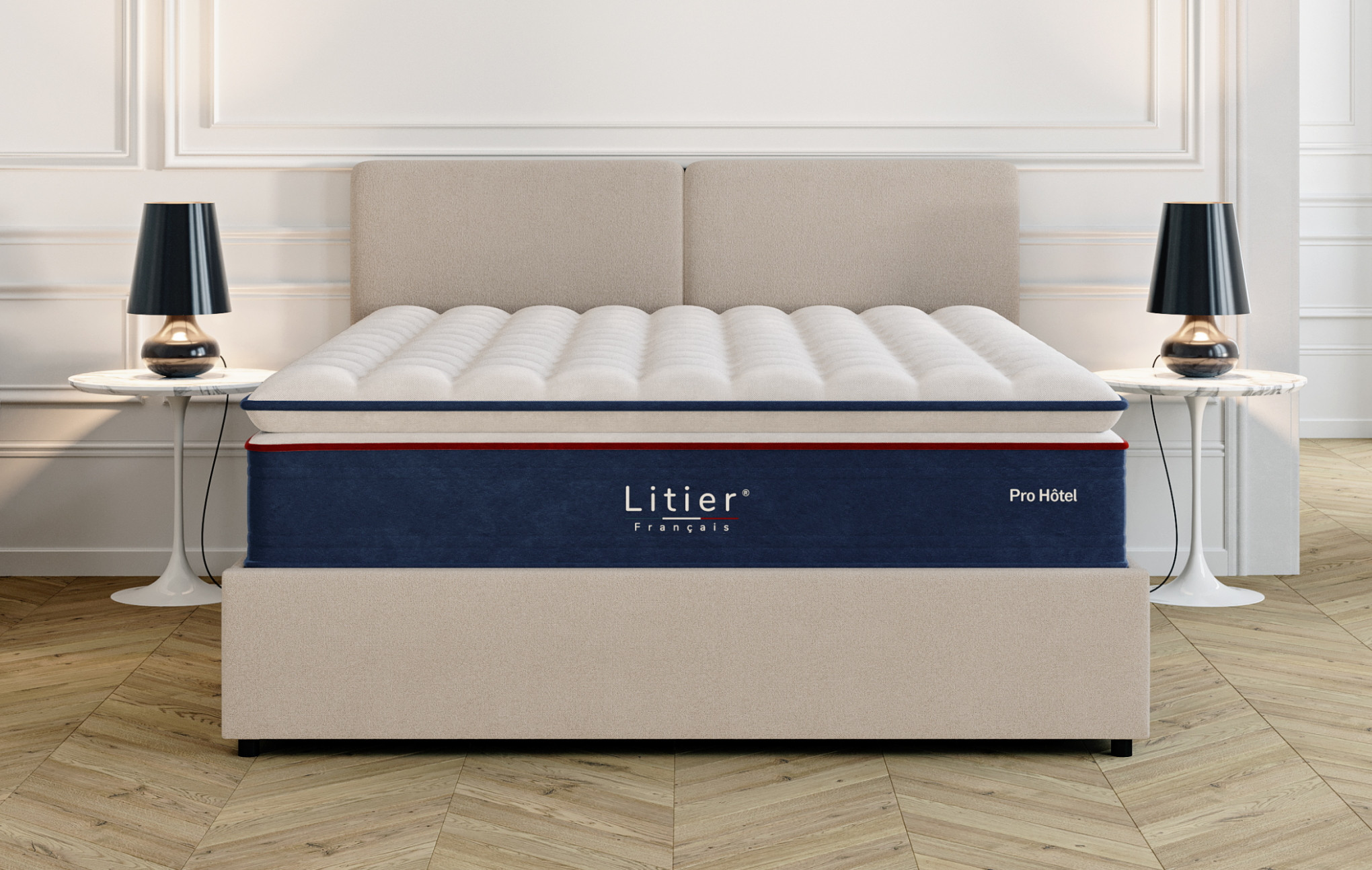 Ensemble lit coffre impérial + matelas Pro Hôtel