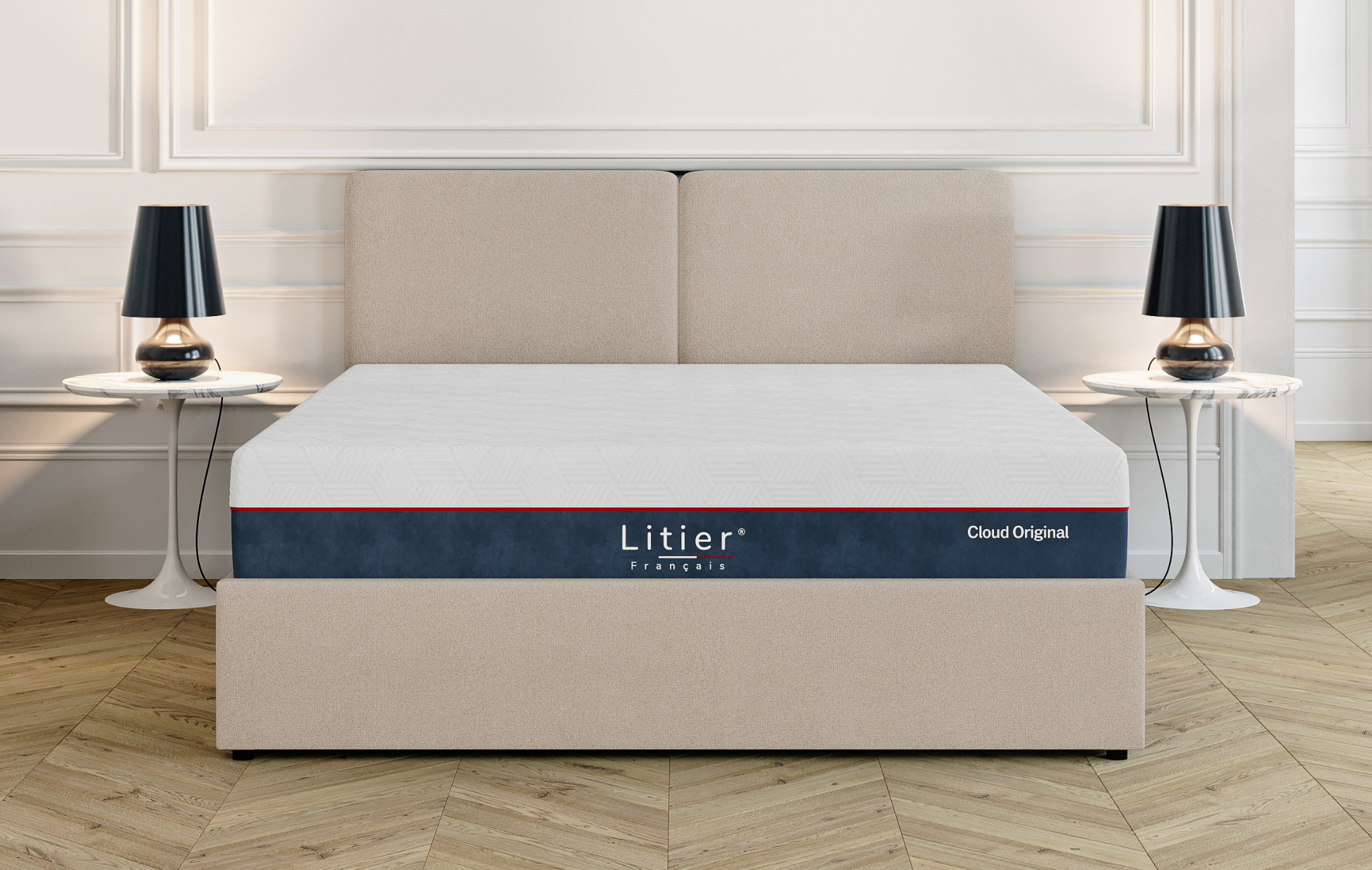 Ensemble lit coffre impérial + matelas Cloud Original®