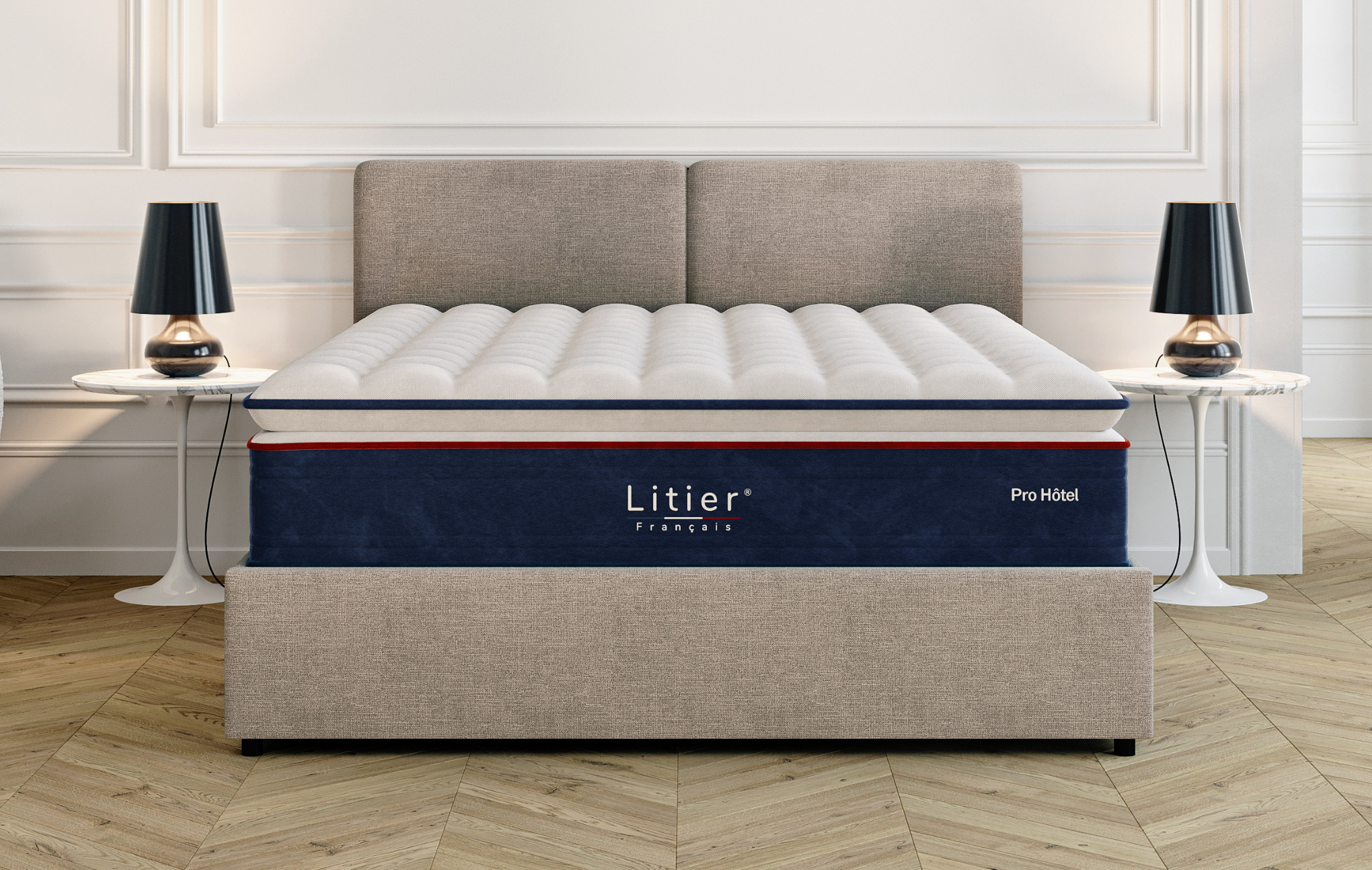 Ensemble lit coffre impérial + matelas Pro Hôtel