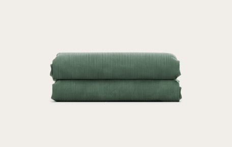 Drap housse gaze de coton - Vert sapin