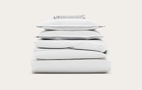 Parure en satin de coton - Blanc