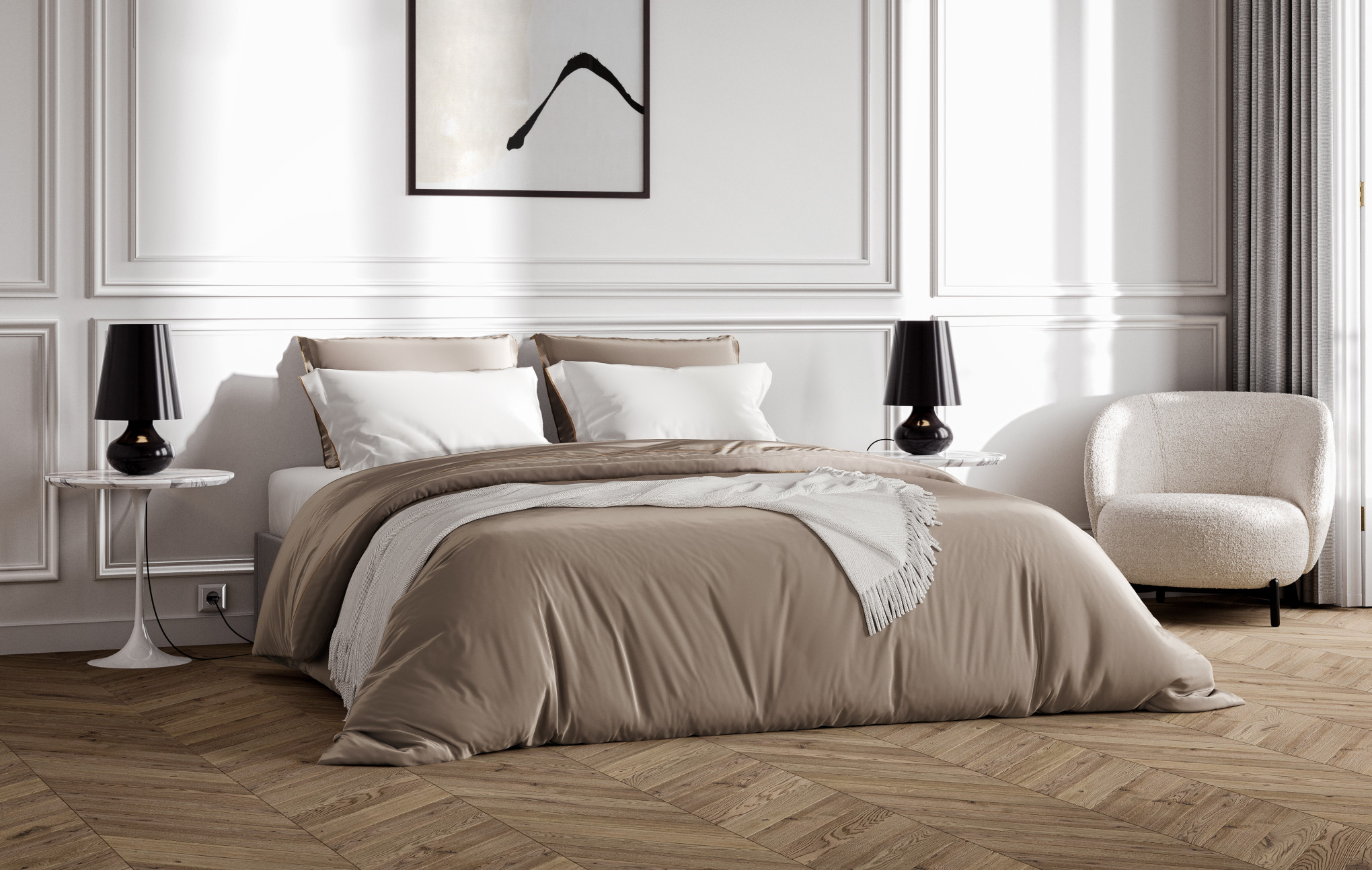 Drap housse satin de coton