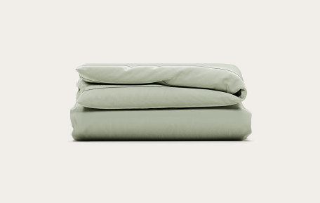 Housse de couette satin de coton - Sauge