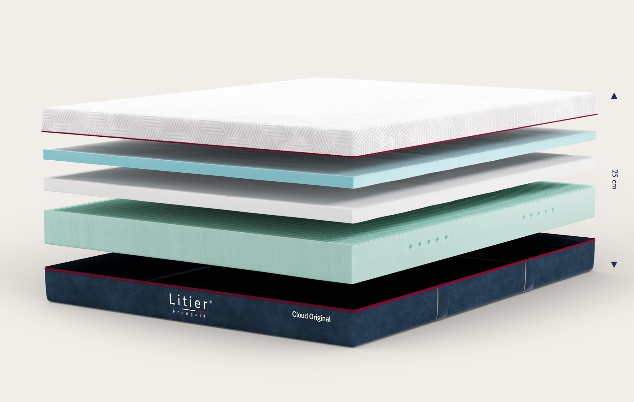 Ensemble lit coffre impérial + matelas Cloud Original®