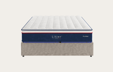 Ensemble sommier coffre Litier Français + matelas Pro Hôtel