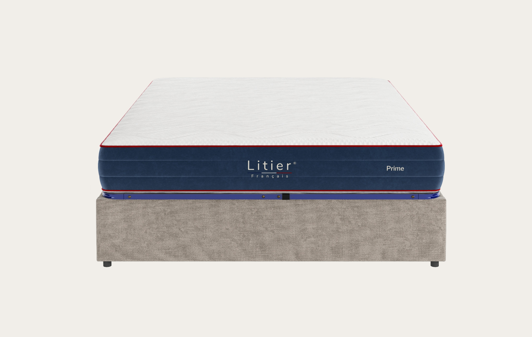 Ensemble sommier coffre Litier Français + matelas Prime