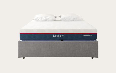 Ensemble sommier coffre Litier Français + matelas Hybride Pro 2 Premium Fresh+
