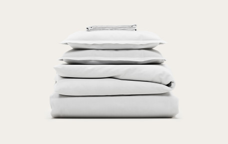 Parure en percale de coton - Blanc
