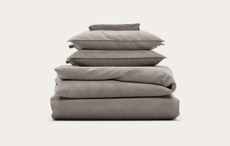 Parure en gaze de coton - Gris taupe
