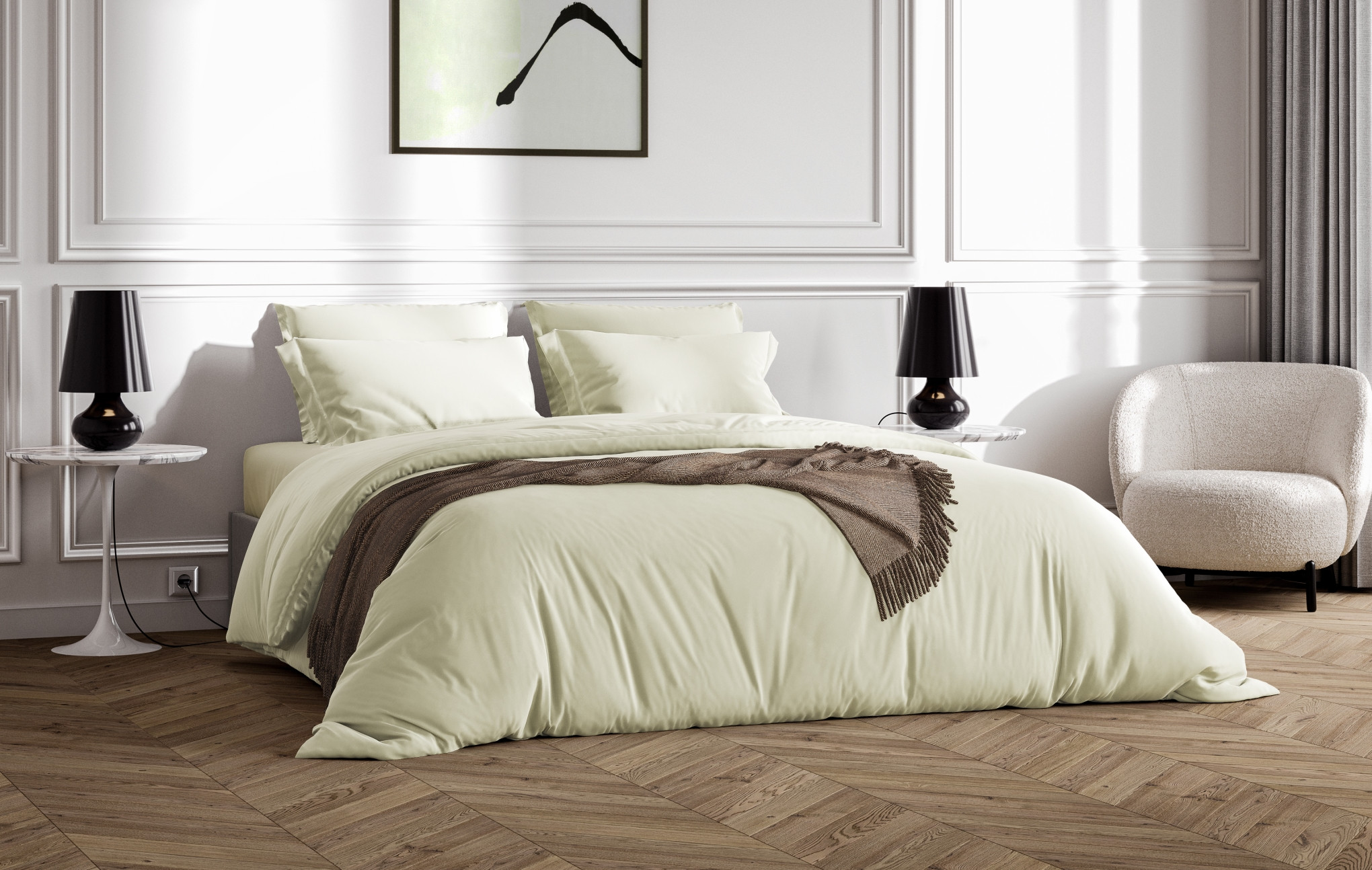 Drap housse percale de coton