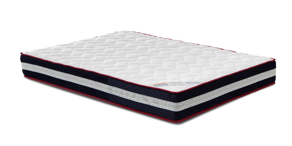 PRO-HOTEL IMPERIAL Litier Français : mousse polyuréthane HR 55 Kg/m³. Base ferme, accueil moelleux avec sur-matelas en fibres.